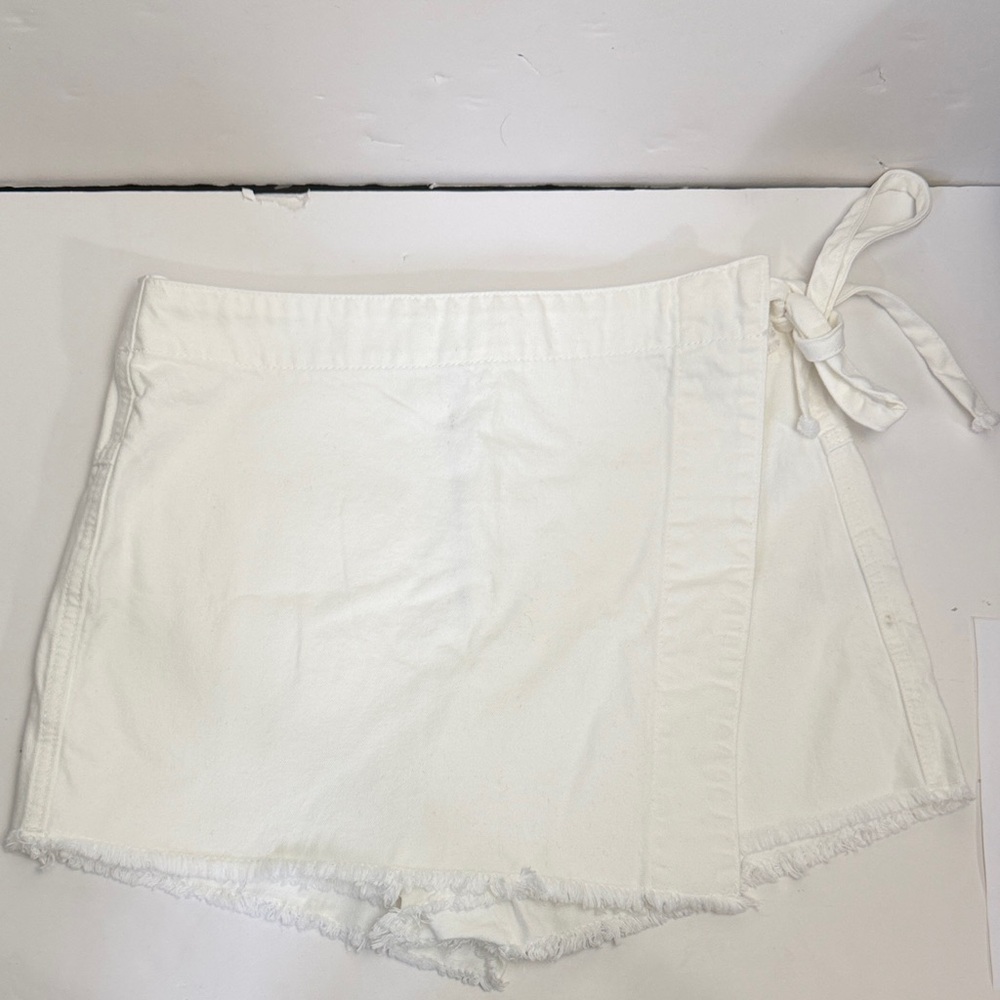 Free People Cream Wrap Skorts
